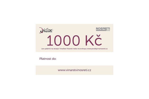 Dárkový poukaz 1000 Kč II